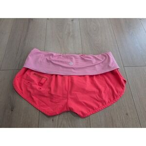 LULULEMON FLIP OUT BOARD SHORTS FLASH/WEE STRIPE PRINTED DUNE FLASH SIZE 8‎ RARE